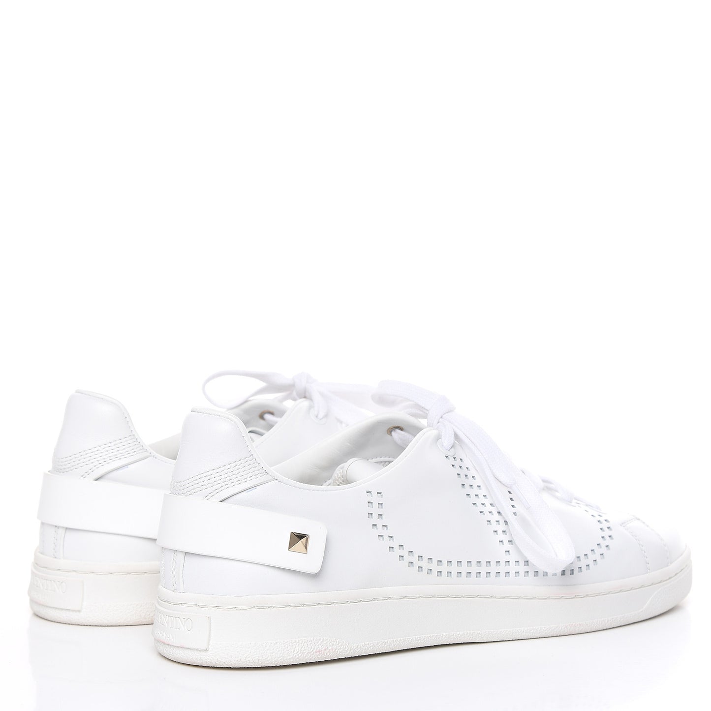 Calfskin Womens Backnet Sneakers 39 White