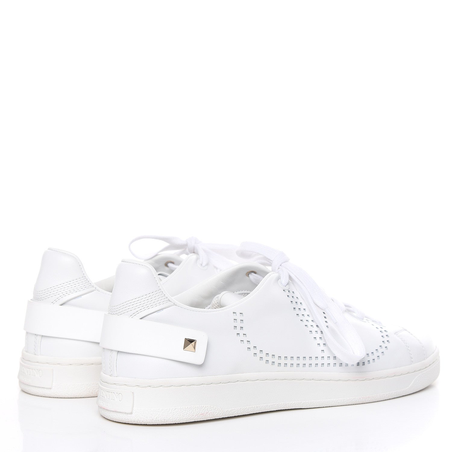 Valentino Garavani Calfskin Womens Backnet Sneakers 39 White 4 of 10