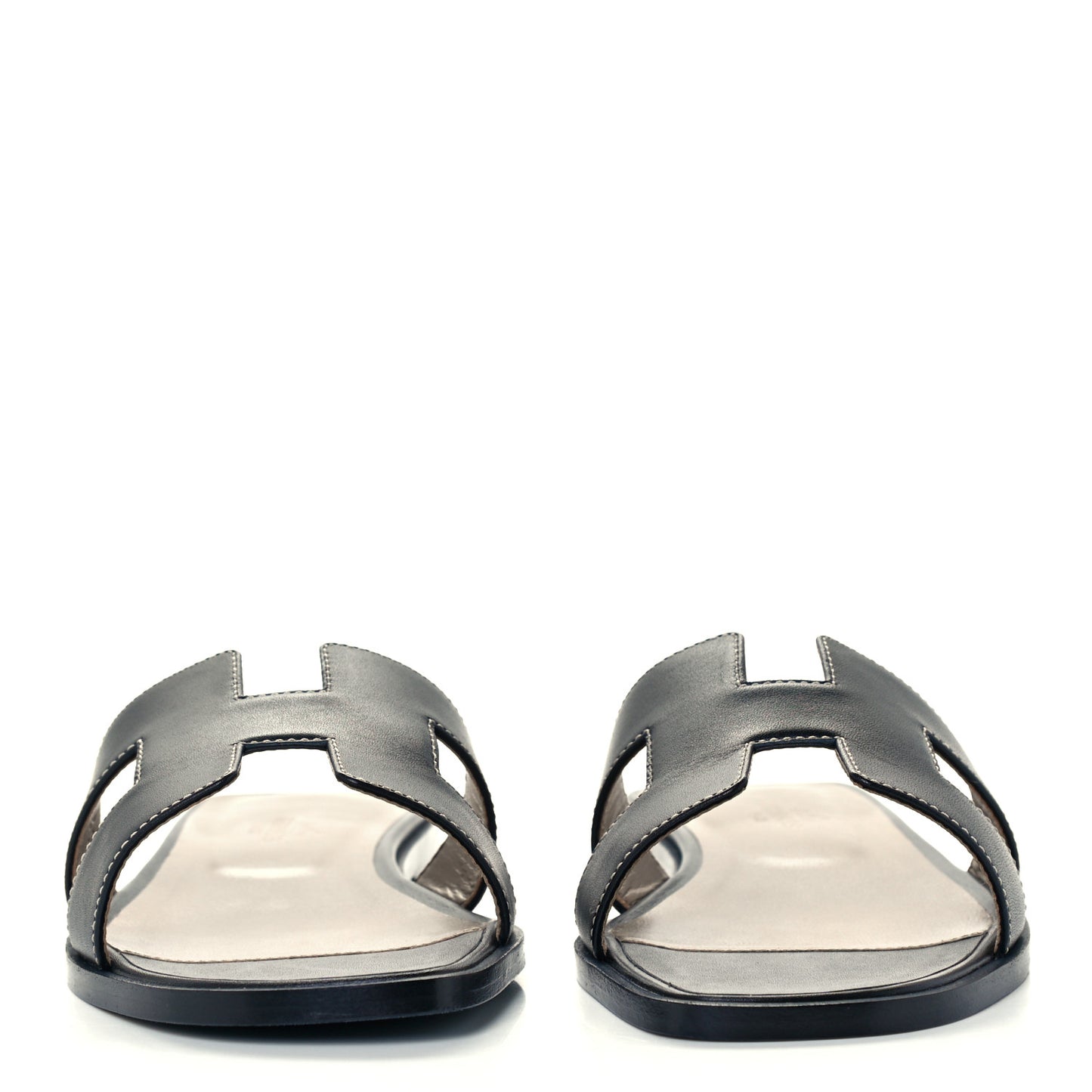Box Calfskin Oran Sandals 38 Black