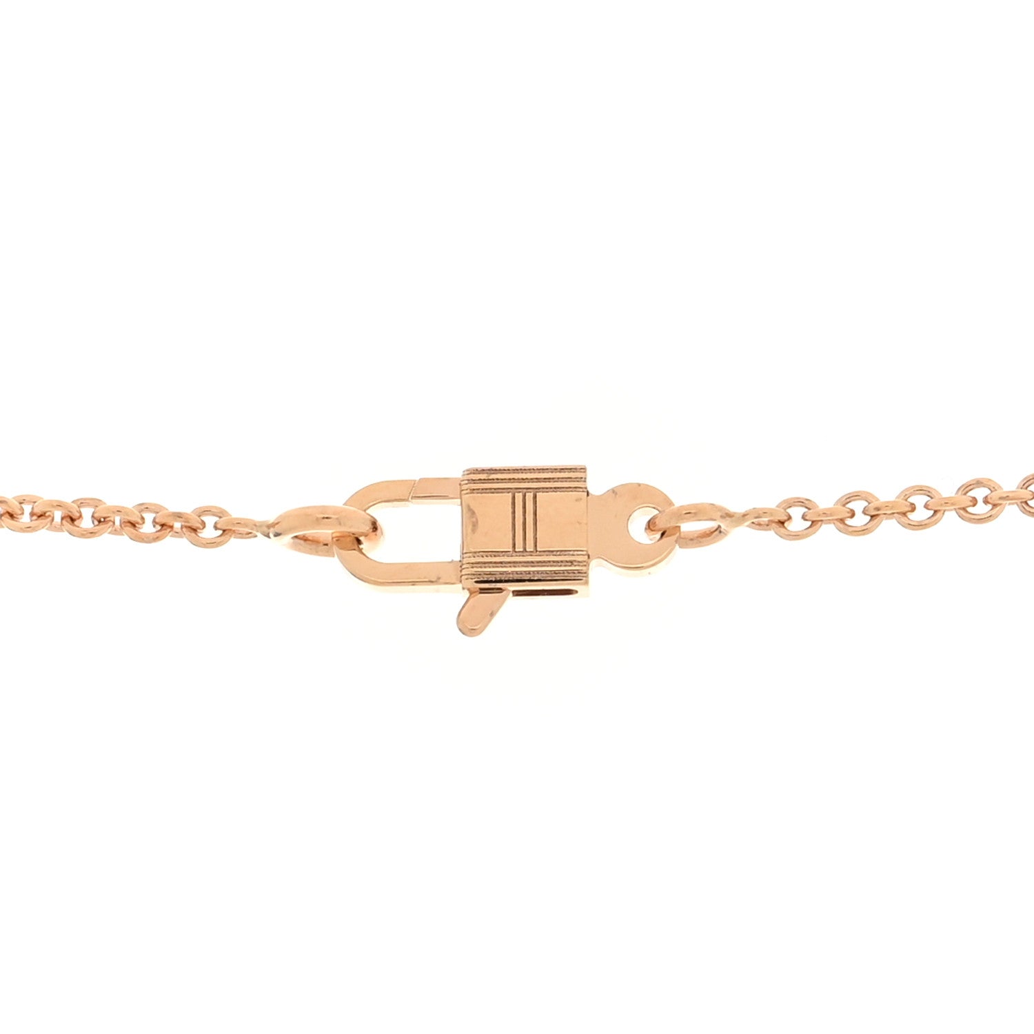 Hermes 18K Rose Gold Diamond Constance Amulettes Pendant Necklace 4 of 5