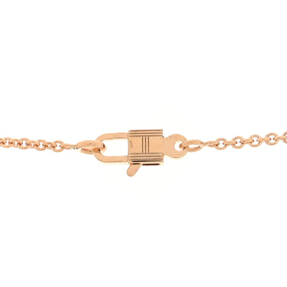 Hermes 18K Rose Gold Diamond Constance Amulettes Pendant Necklace 4 of 5