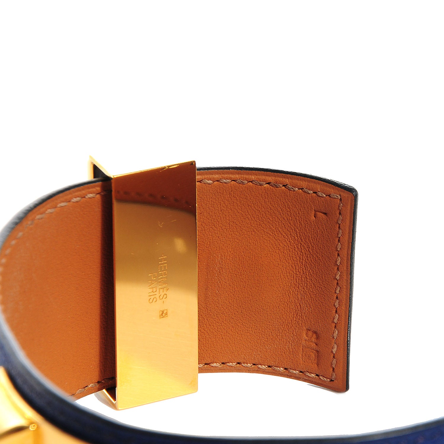 Hermes Swift Collier de Chien CDC Bracelet Large Bleu Saphir 6 of 7