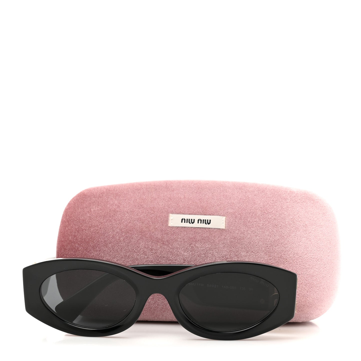 Acetate Oval Glimpse Sunglasses SMU11W Black