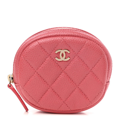 Chanel Iridescent Caviar Quilted Zip Around Classic Coin Purse Pink 1 of 8