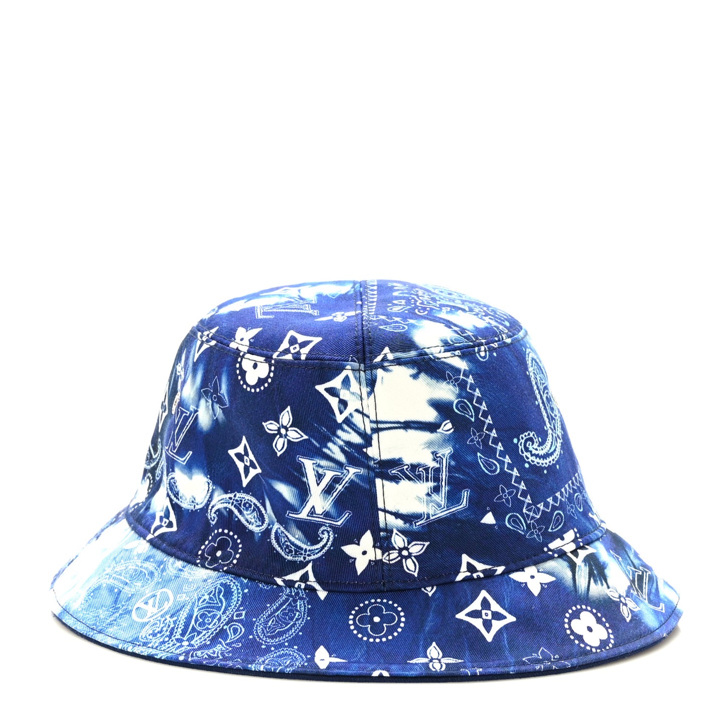 Monogram Bandana Bucket Hat Blue