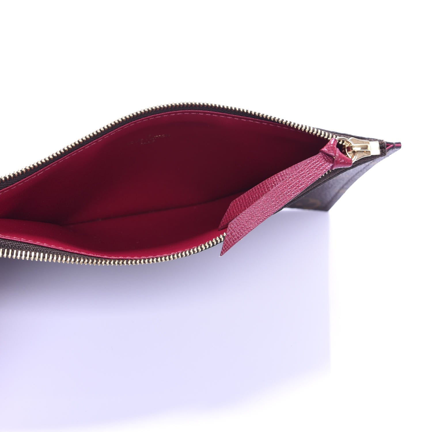 Louis Vuitton Monogram Felicie Chain Wallet Zippered Insert Fuchsia 5 of 6