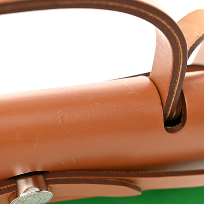 Hermes Vache Hunter Toile Herbag Zip 31 PM Bambou Natural 12 of 13
