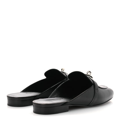 Hermes Glazed Calfskin Oz Mules 41 Black 5 of 10