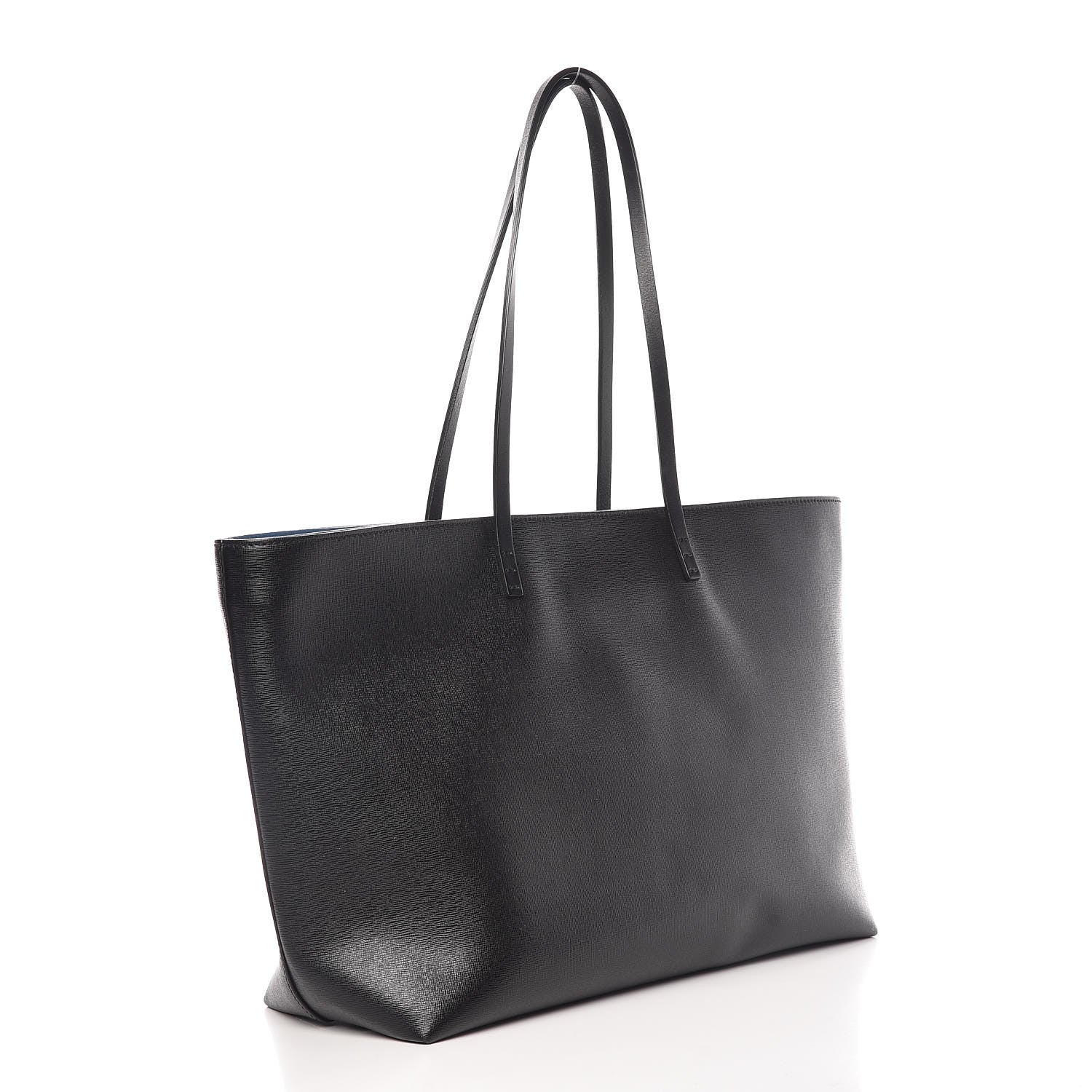 Fendi Vitello Elite Cuoio Monster Buggies Medium Roll Tote Black Multicolor Blue Cobalto 3 of 12