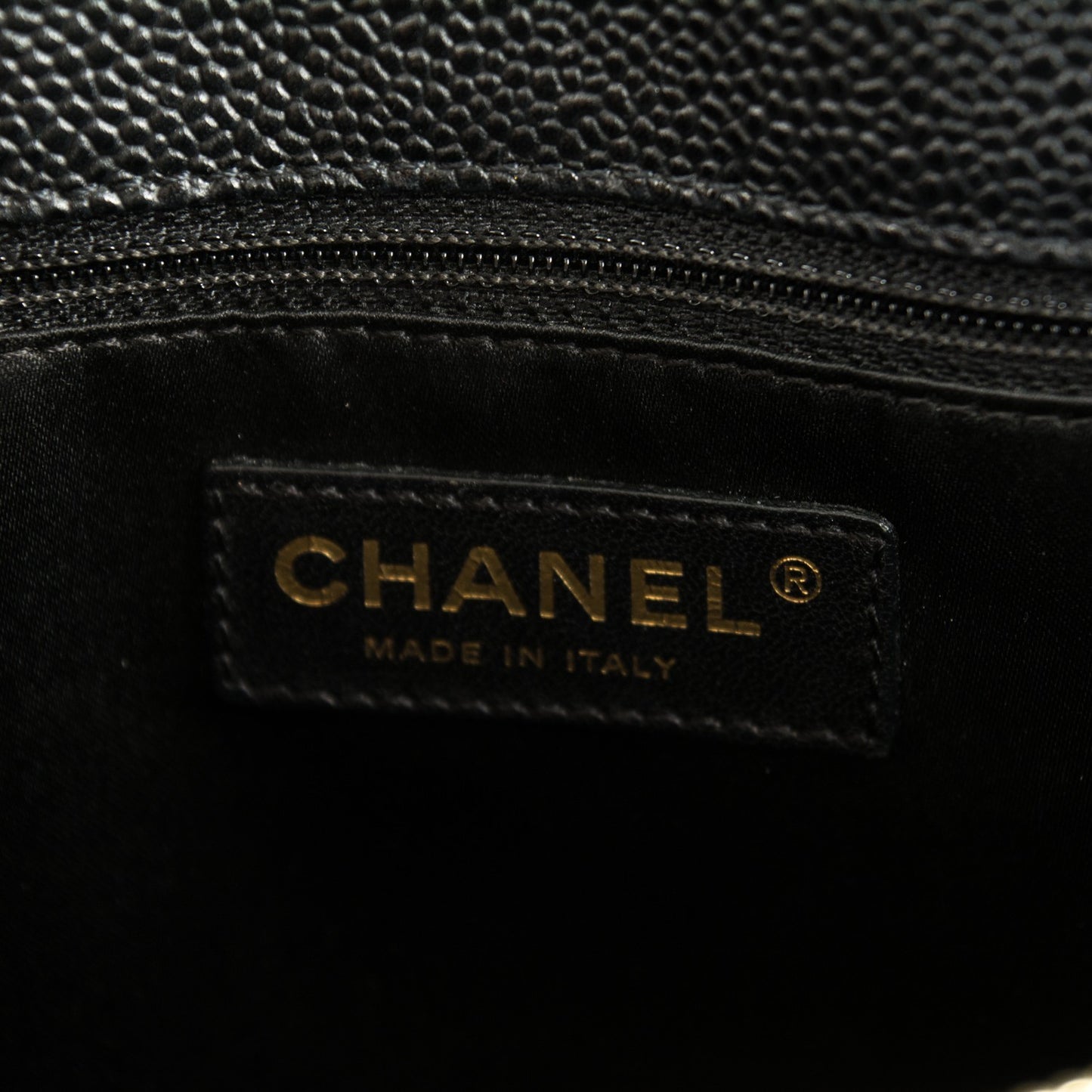 Caviar Quilted Grand Shopping Tote GST Black