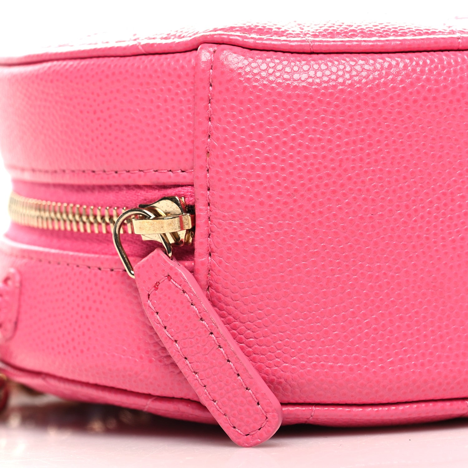 Chanel Caviar Quilted Round Clutch With Chain Pink 9 of 10