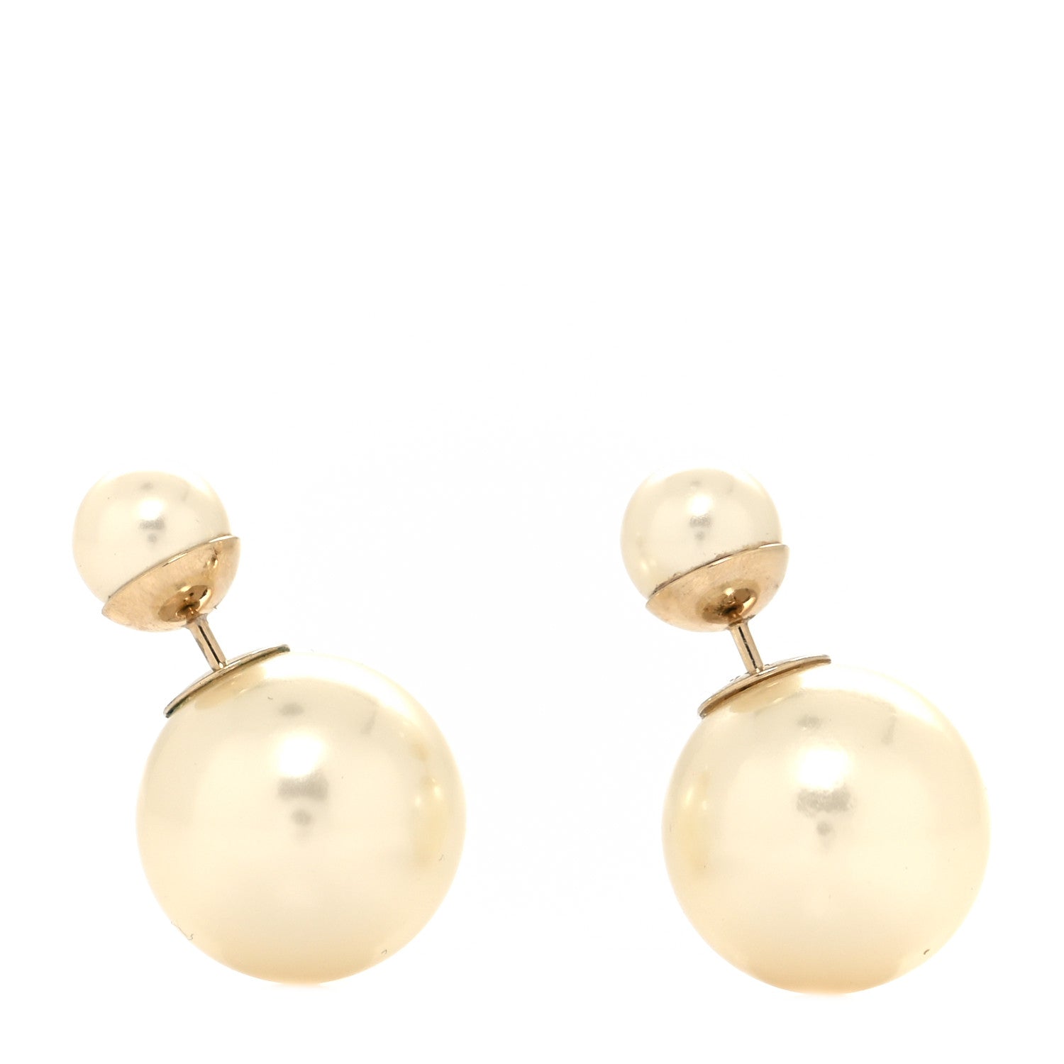 Christian Dior Pearl Mise En Dior Tribal Earrings Gold 1 of 4