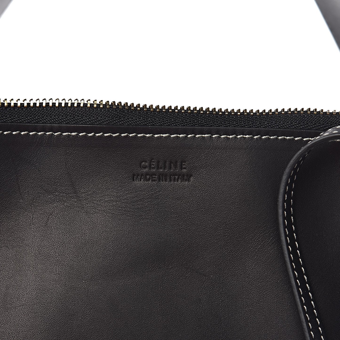 Natural Calfskin Large Holdall Shoulder Bag Black