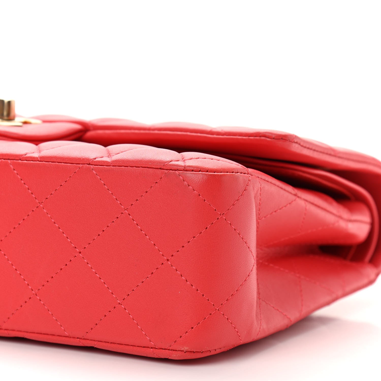 Chanel Lambskin Quilted Medium Double Flap Red 9 of 16