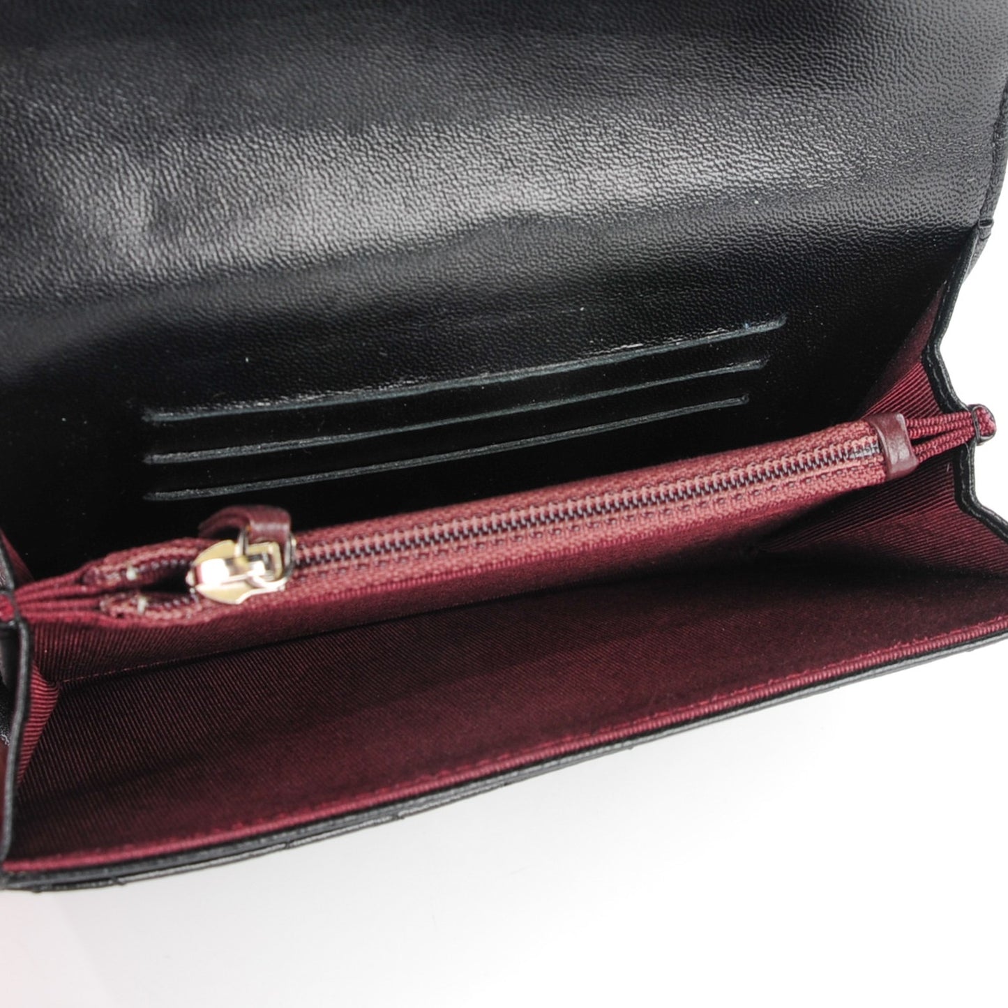 Lambskin Quilted Small Flap Wallet Black