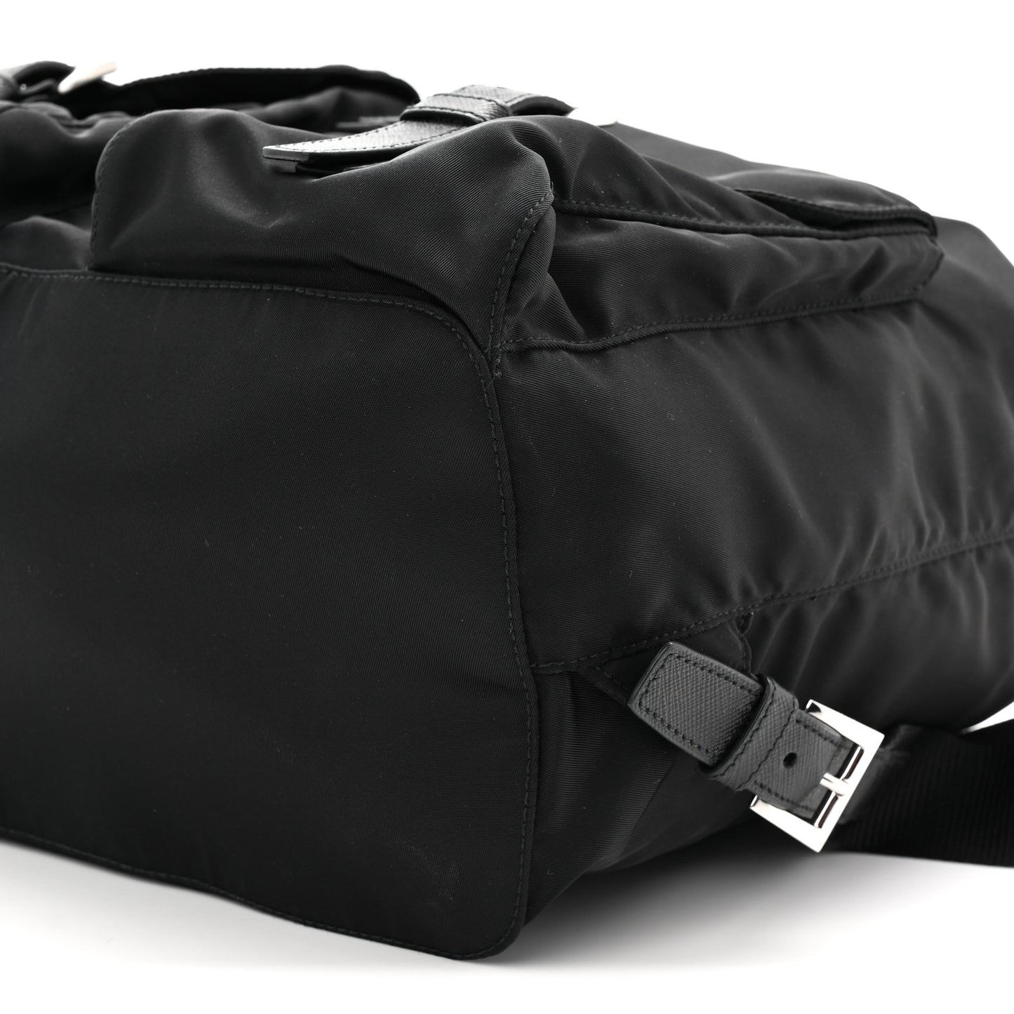 Tessuto Nylon Saffiano Medium Backpack Black