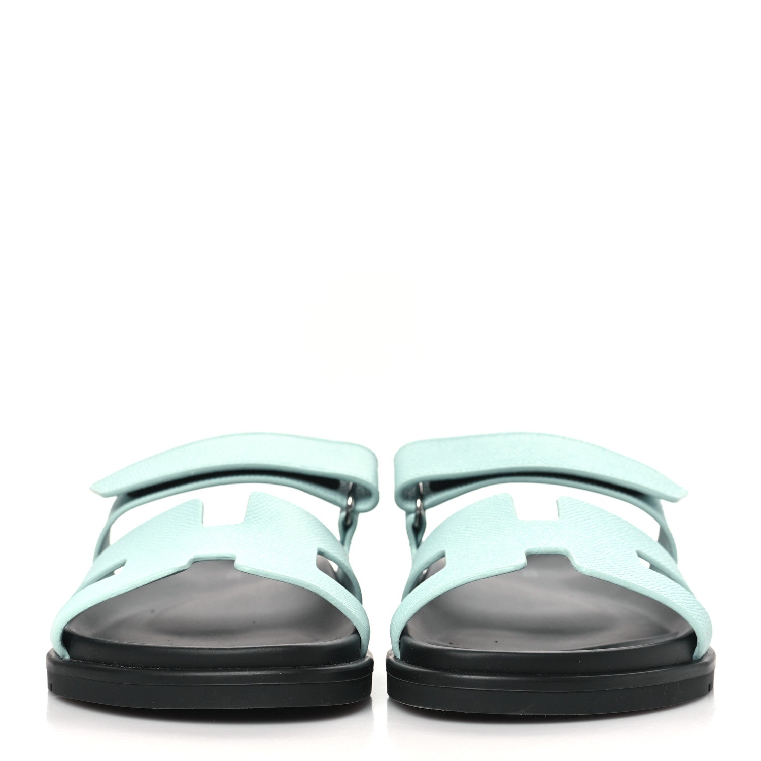 Hermes Epsom Womens Chypre Sandals 39 Bleu Cristaux 2 of 9