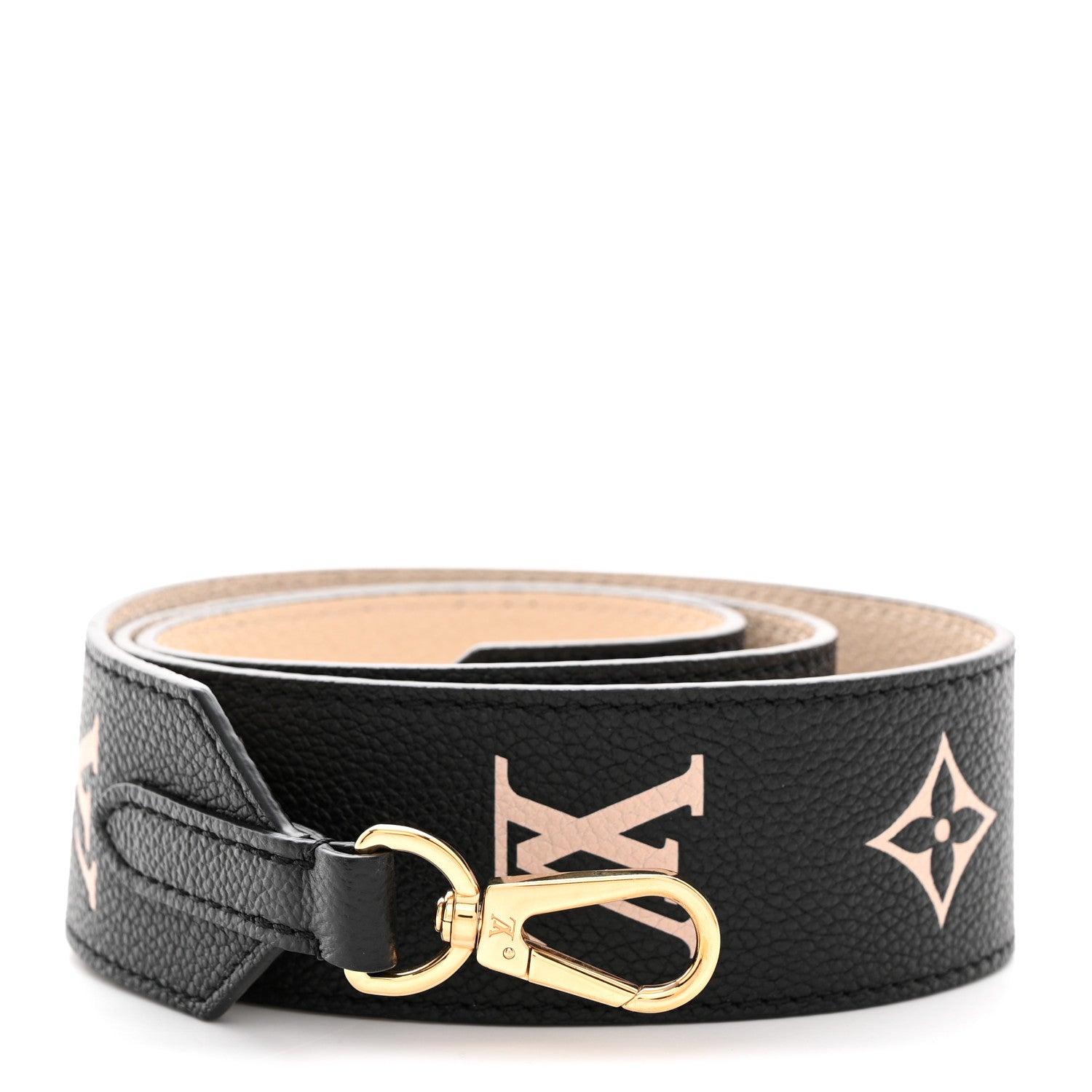 Louis Vuitton Empreinte Monogram Bandouliere Shoulder Strap Black Beige 1 of 5