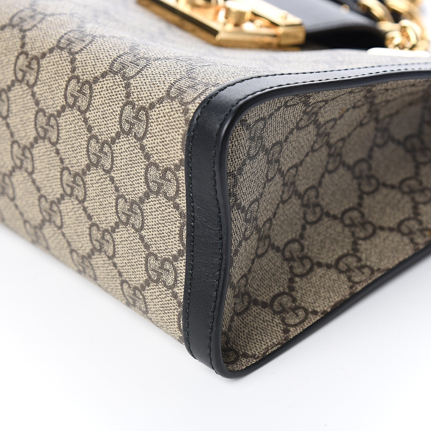 Gucci GG Supreme Monogram Small Padlock Tote Black 8 of 9