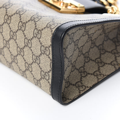 Gucci GG Supreme Monogram Small Padlock Tote Black 8 of 9