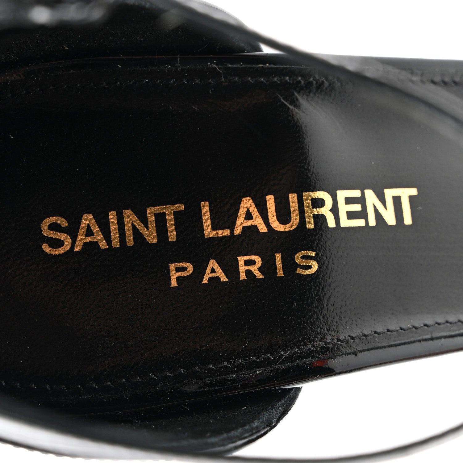 Saint Laurent Patent Calfskin Opyum 110 Sandals 36.5 Black 7 of 9