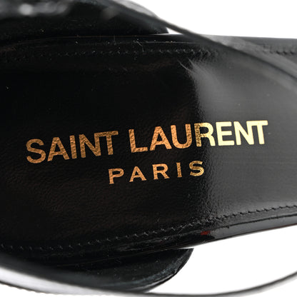 Saint Laurent Patent Calfskin Opyum 110 Sandals 36.5 Black 7 of 9