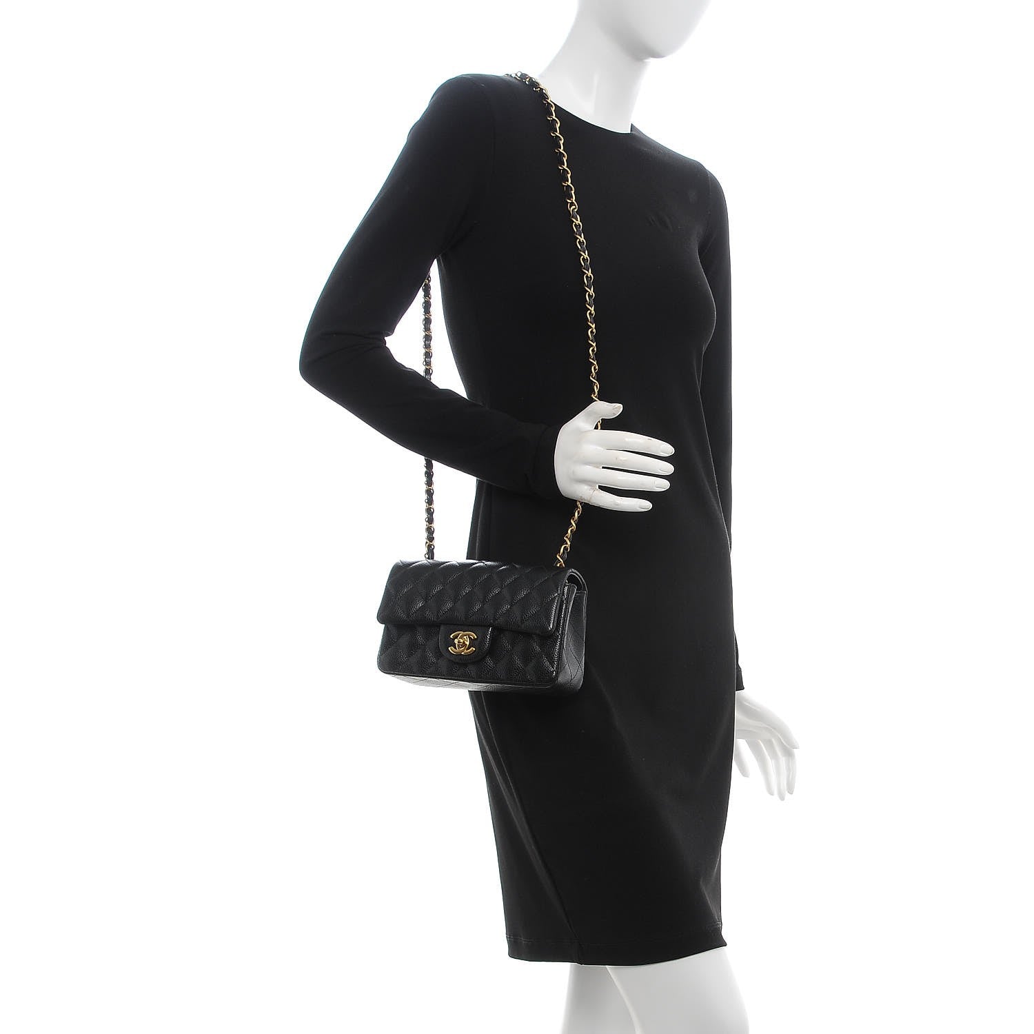 Chanel Caviar Quilted Mini Rectangular Flap Black 2 of 8