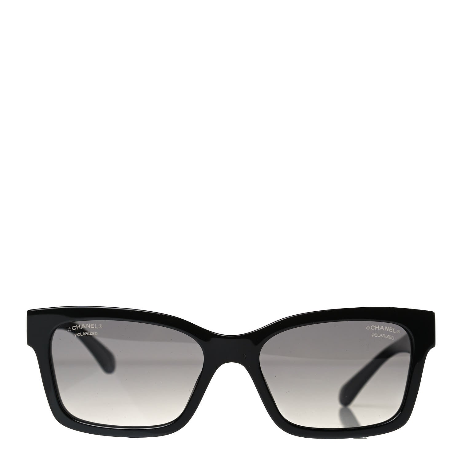 Chanel Acetate Polarized Square Sunglasses 5417 Black 2 of 9