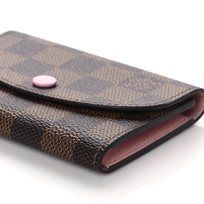 Louis Vuitton Damier Ebene Rosalie Coin Purse Rose Ballerine 8 of 10
