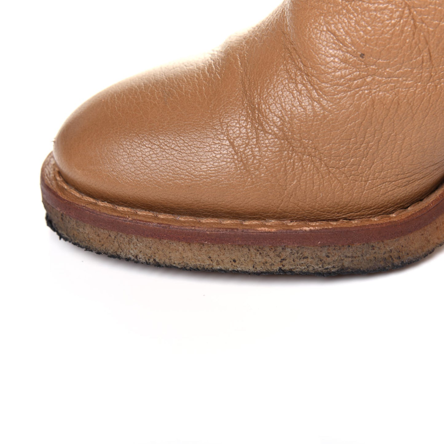 Goatskin CC Turnlock Ankle Boots 37 Beige