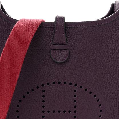 Hermes Taurillon Clemence Amazone Evelyne TPM Cassis Rouge Grenat 8 of 11