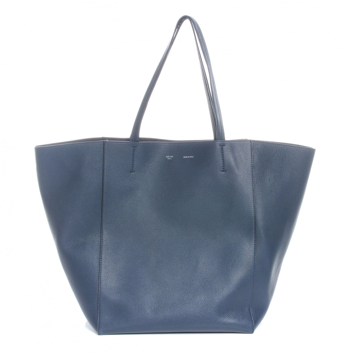 Celine Grained Calfskin Medium Horizontal Cabas Phantom Slate 1 of 7