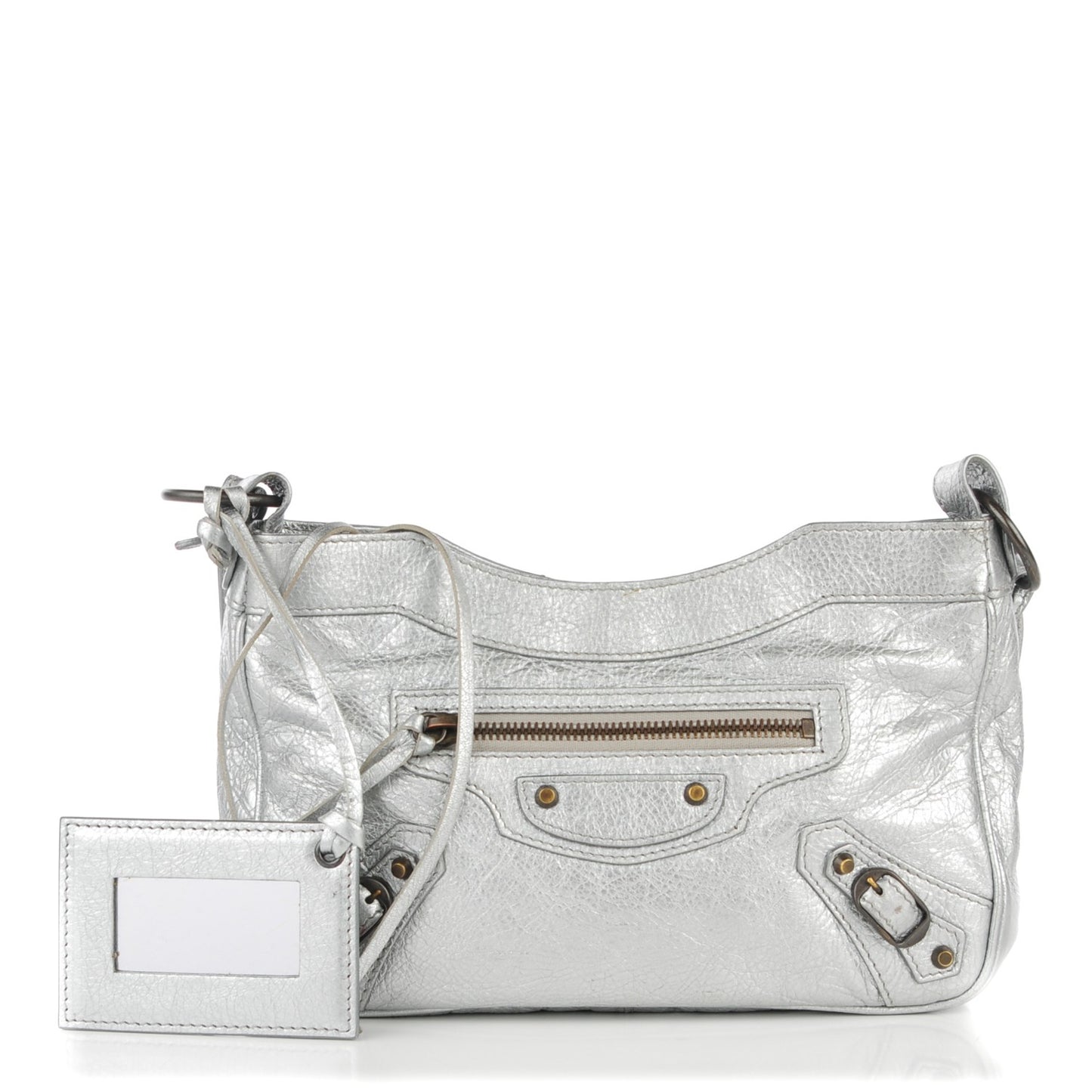 Agneau Classic Hardware Hip Gris Aluminum