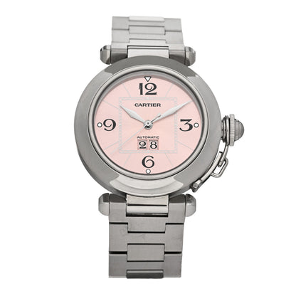 Cartier Stainless Steel 35mm Pasha C Big Date Automatic Watch Pink 1 of 4
