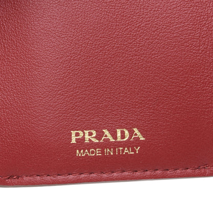 Prada Vitello Move Love Print Envelope Tri-Fold Wallet Cipria 5 of 6