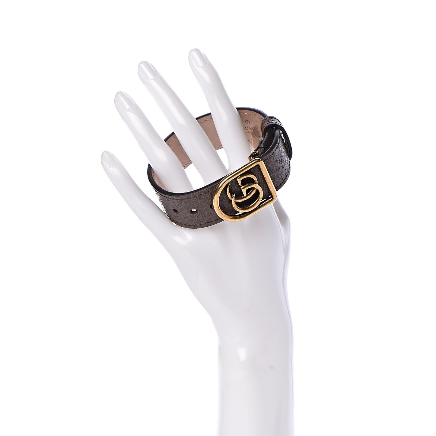 Calfskin Marmont Double G Bracelet Brown