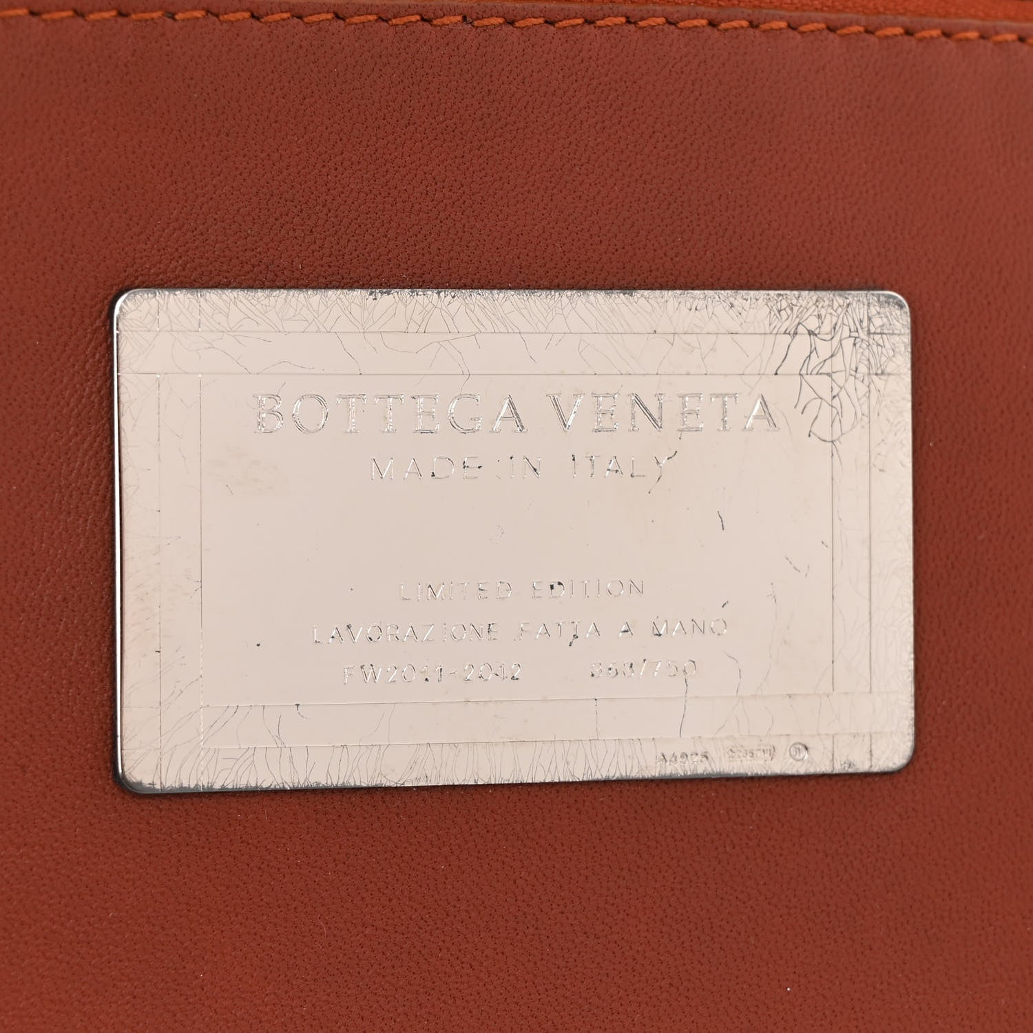 Bottega Veneta Lambskin Intreccio Medium Cabat Rust 7 of 10