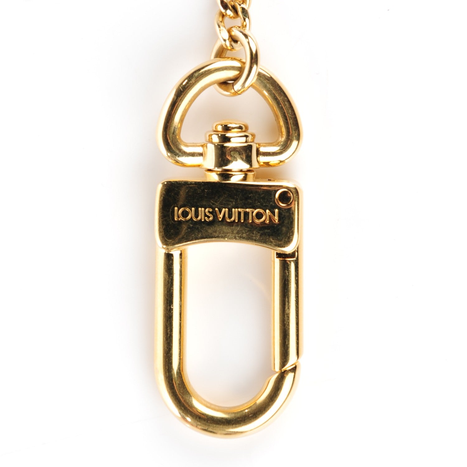 Louis Vuitton Metal Pochette Extender Key Ring Chain Gold 4 of 5