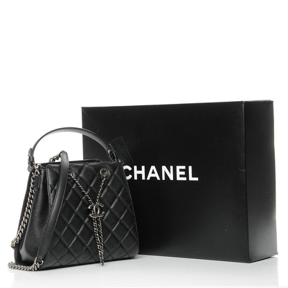 Chanel Caviar Quilted Small CC Bucket Bag Black 9 of 9