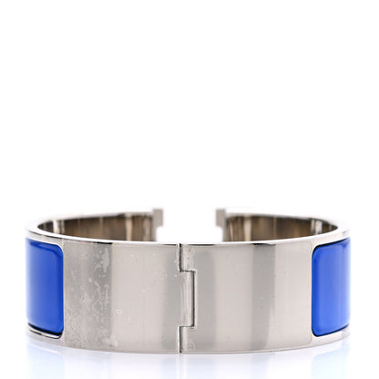 Hermes Enamel Wide Clic Clac H Bracelet Bleu Royal 3 of 5