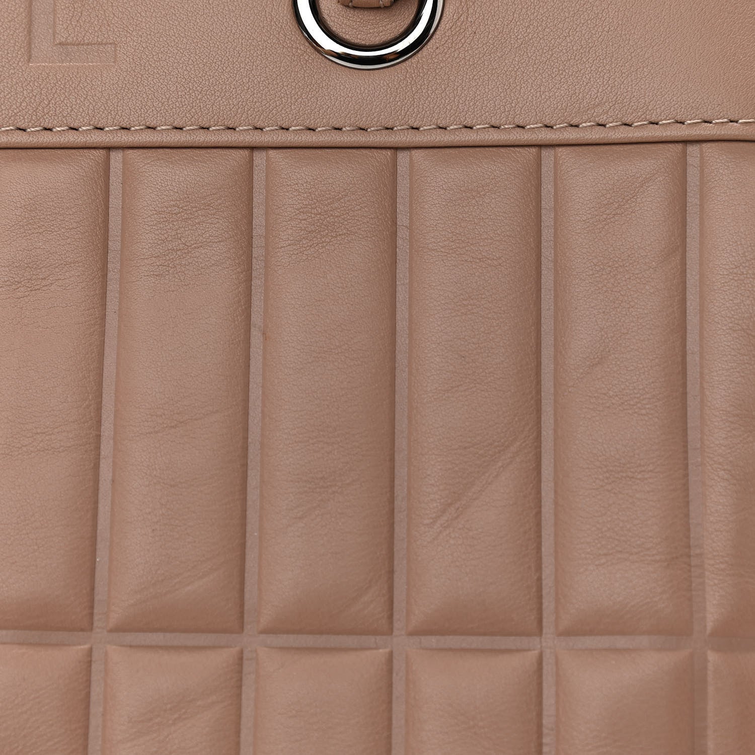 Chanel Calfskin Vertical Quilted Lax East West Shoulder Bag Beige 11 of 11