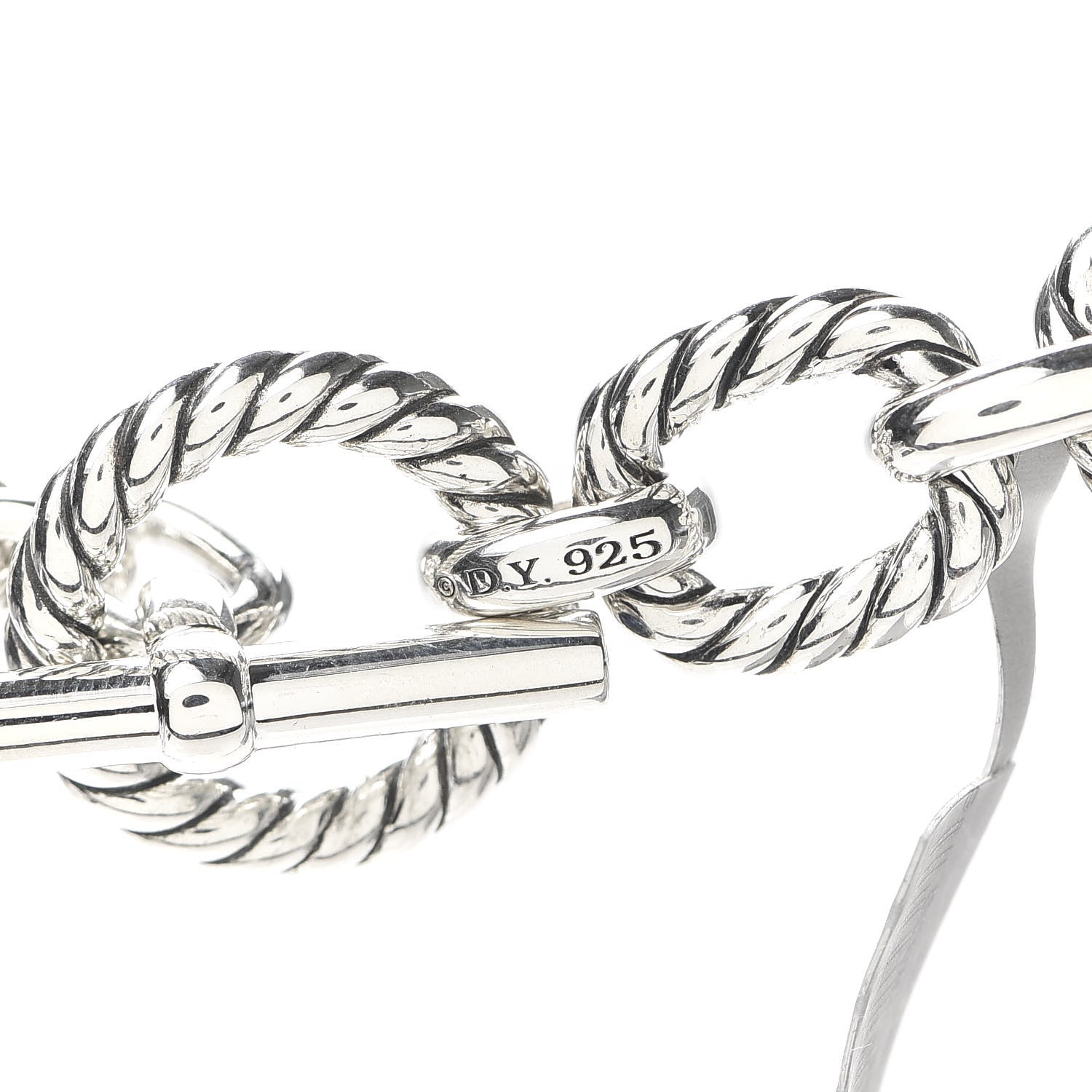 David Yurman Sterling Silver 12.5mm Cushion Link Chain Necklace 4 of 5