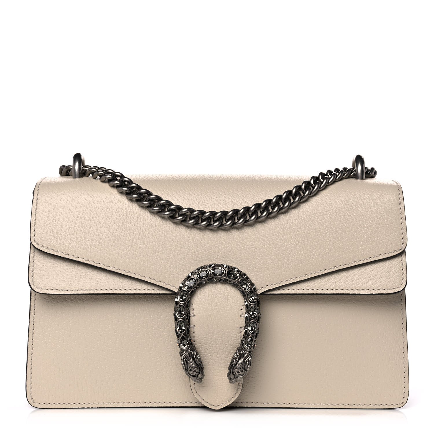 Gucci Textured Calfskin Crystal Small Dionysus Shoulder Bag Mystic White 1 of 13