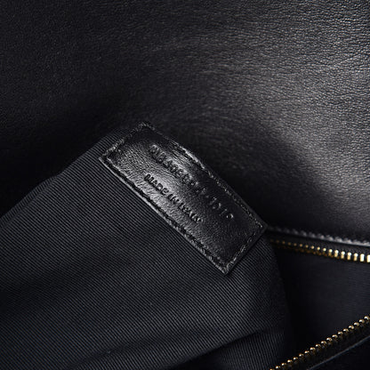 Saint Laurent Lambskin Matelasse Monogram Medium Niki Chain Satchel Black 7 of 11