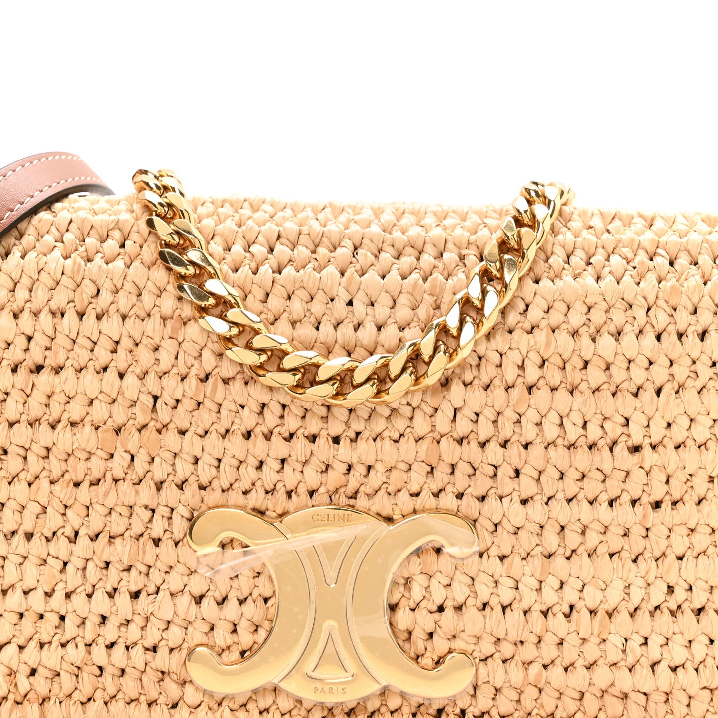 Raffia Calfskin Multipochette Natural