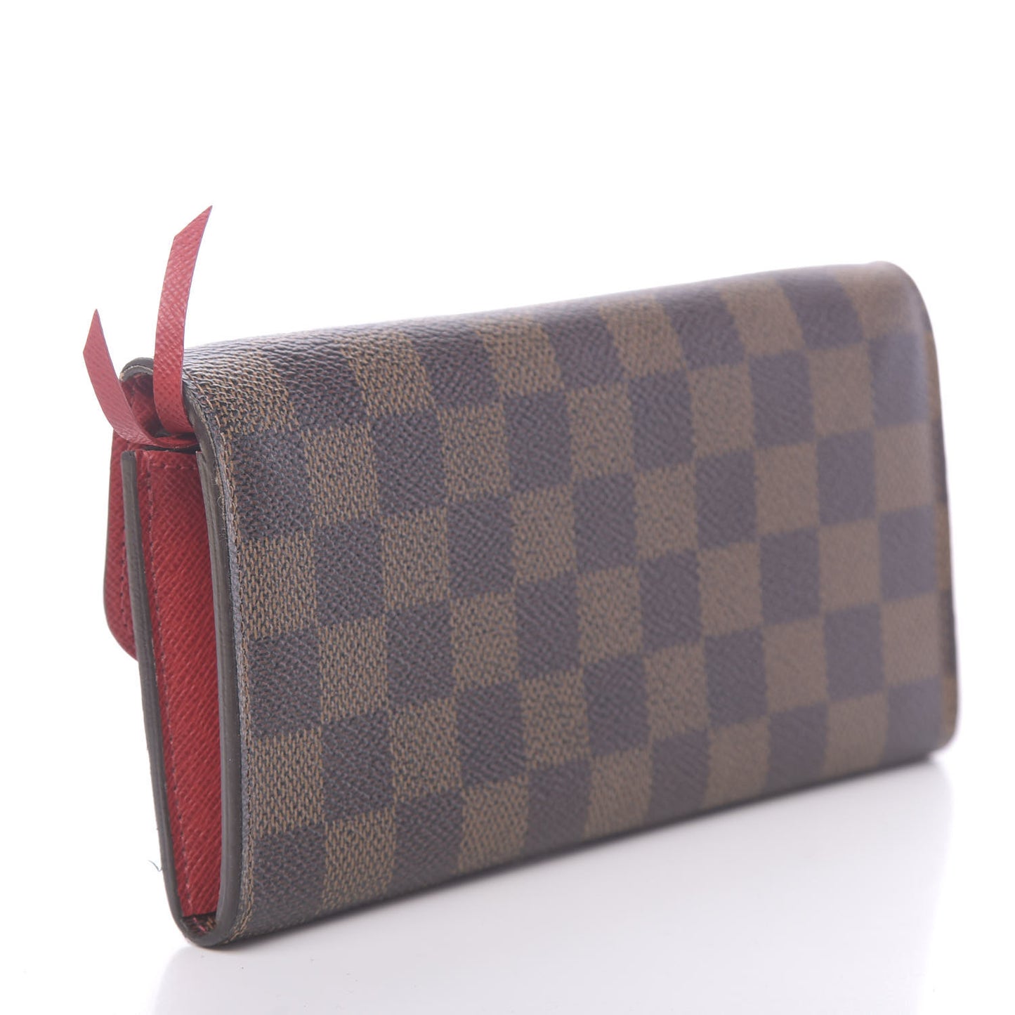 Damier Ebene Emilie Wallet Red