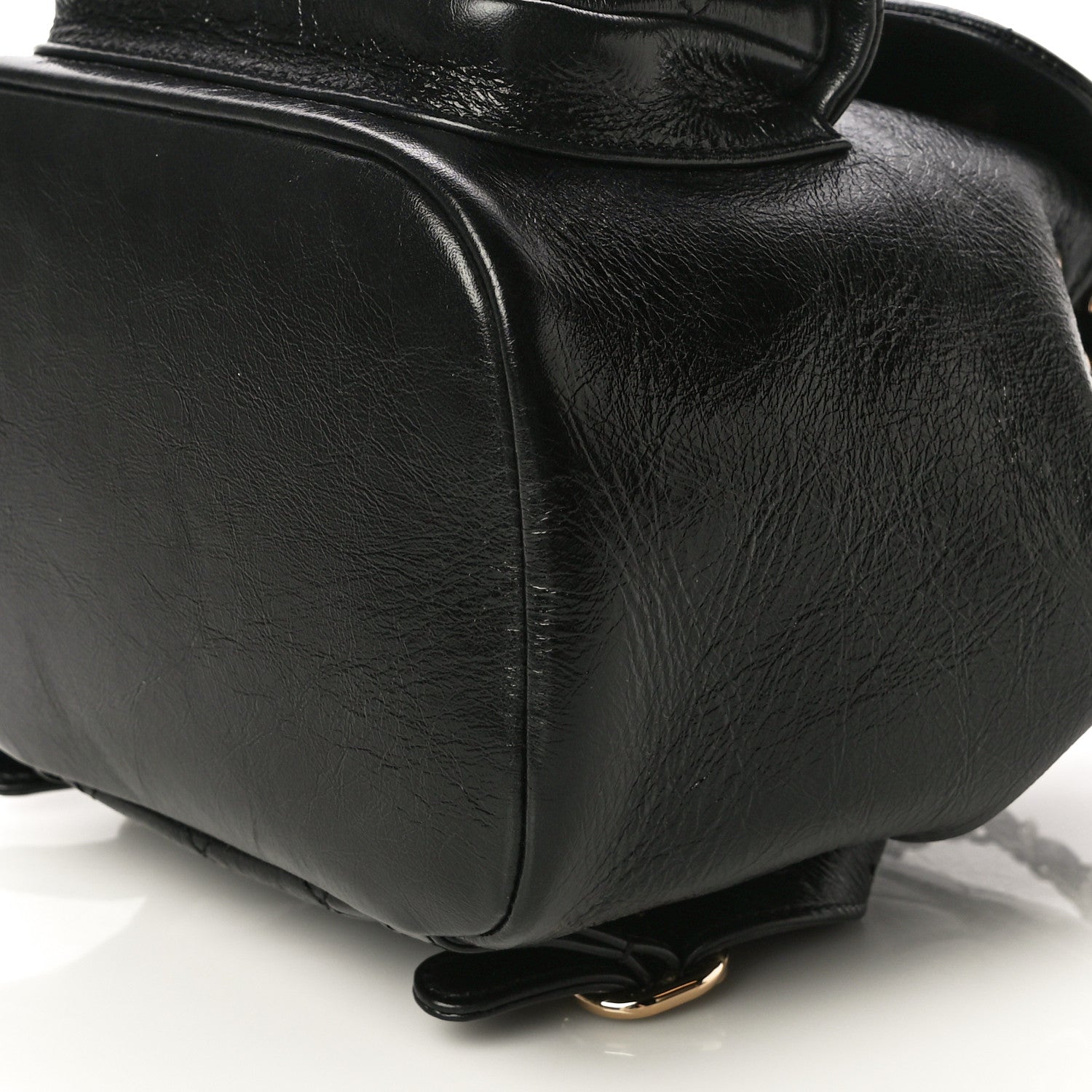 Chanel Glazed Aged Calfskin Quilted Small Duma Drawstring Backpack Black 10 of 11