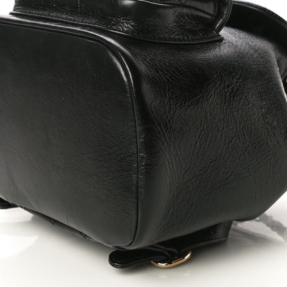 Chanel Glazed Aged Calfskin Quilted Small Duma Drawstring Backpack Black 10 of 11