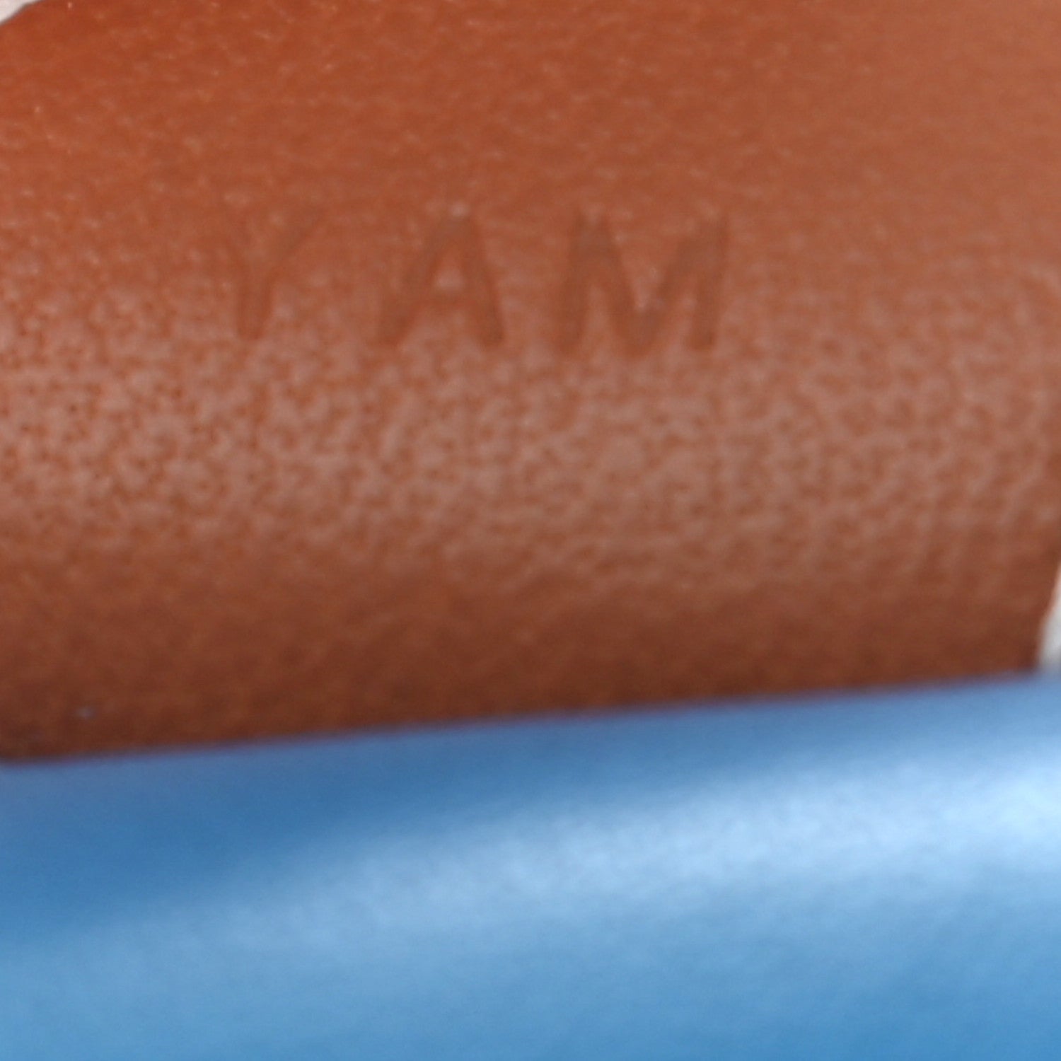 Hermes Milo Lambskin Grigri Rodeo Horse Bag Charm PM Blue Zanzibar Rose Texas Gold 3 of 4