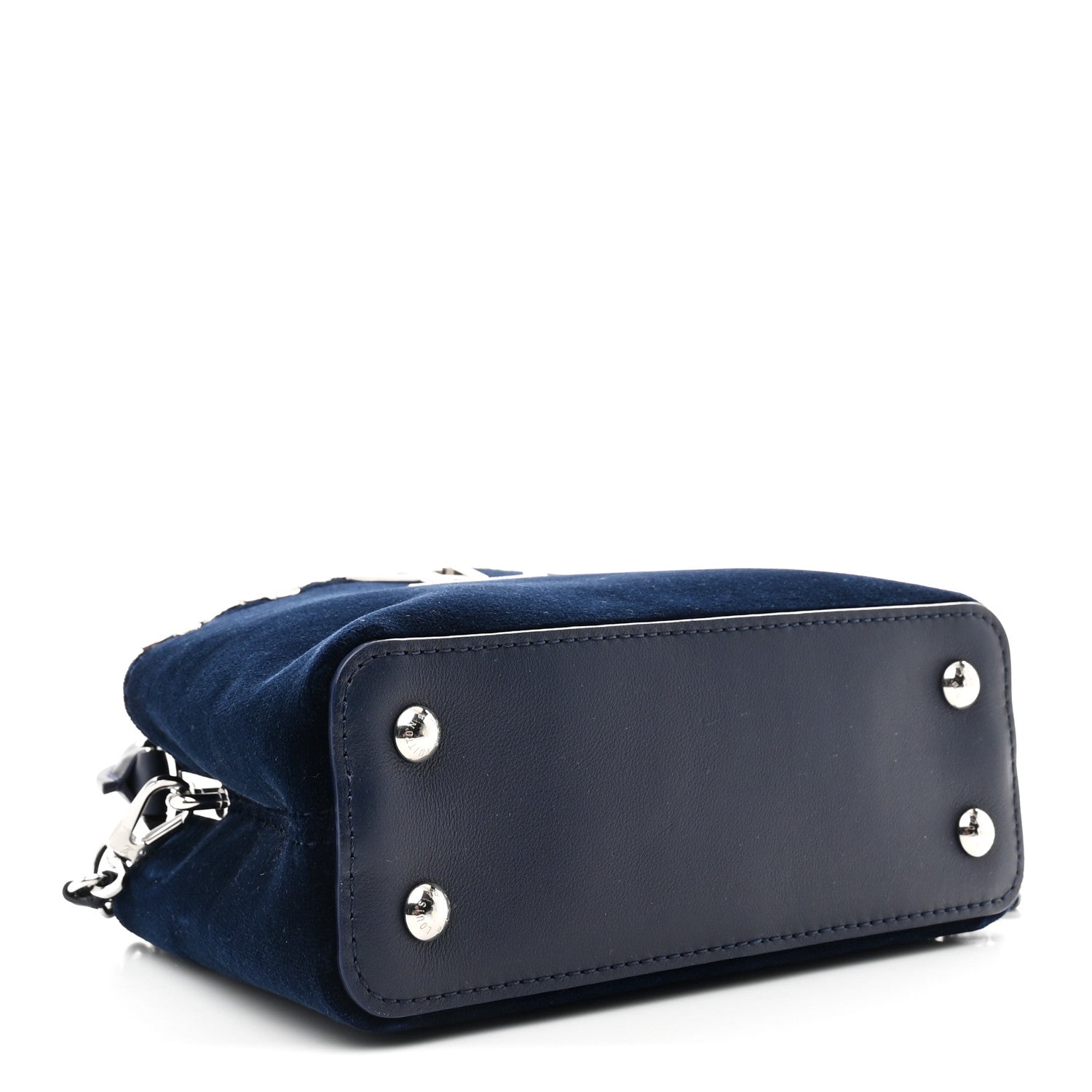 Louis Vuitton Velvet Crystal Capucines Mini Midnight Blue 4 of 9